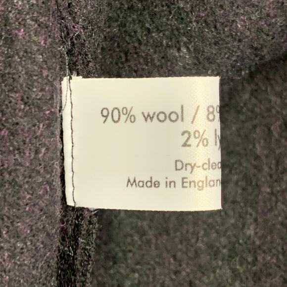 ESKANDAR Size L Brown Purple Wool Cashmere Ribbed Open Front Vest - Picture 5 of 7